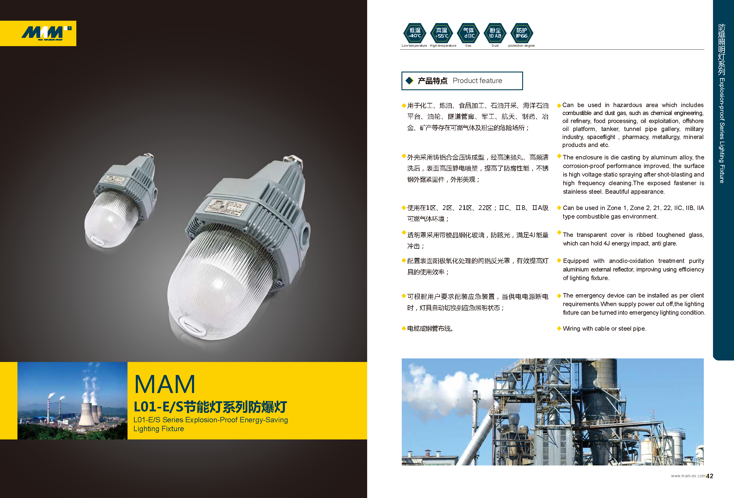 Взрывозащищенные светильники серии MAML-01-S